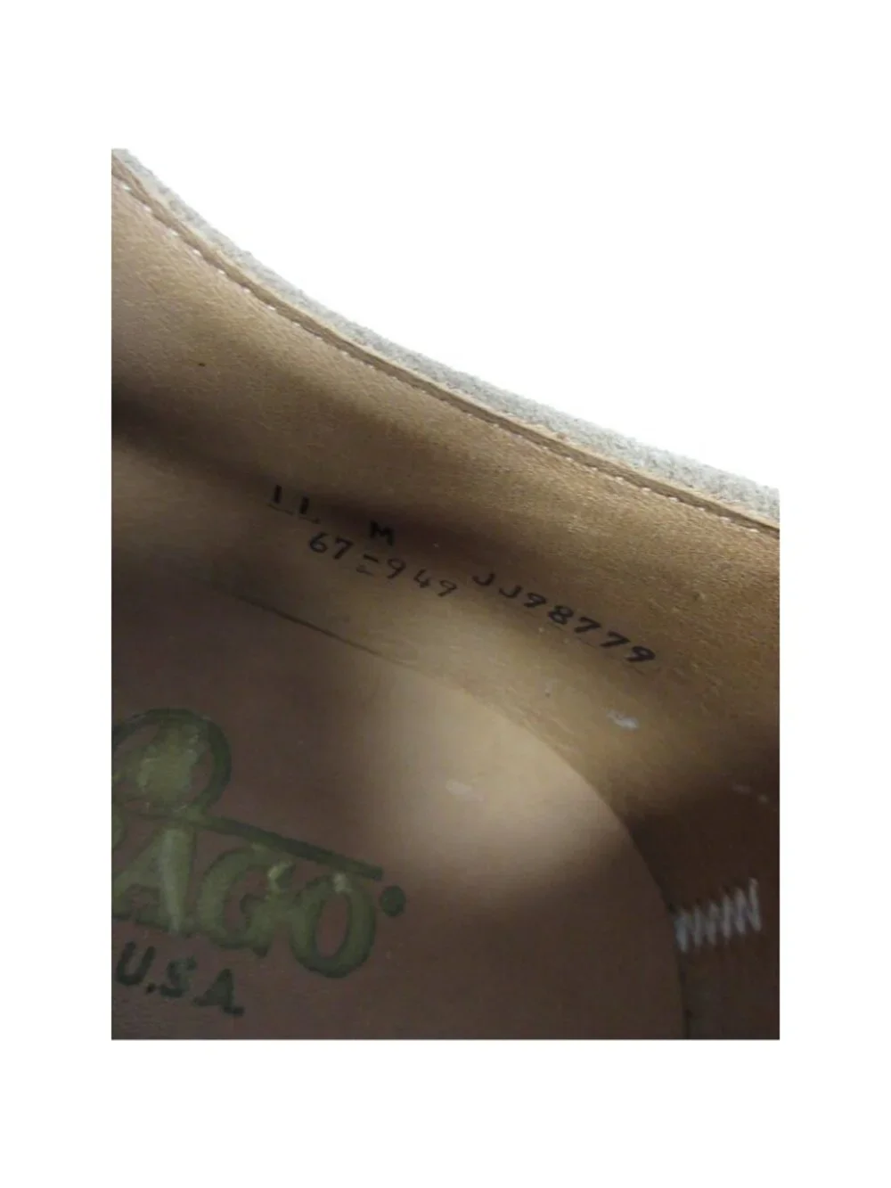 VINTAGE Sebago Shoes 11 M Tan Brockport Oxford Suede Plain Toe USA NEW